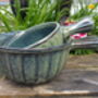 Set Of Two Reactive Glaze Handled Brûlée Bowls In Mist, thumbnail 9 of 10