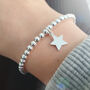 Sterling Silver Personalised Star Charm Stretch Bracelet, thumbnail 3 of 7