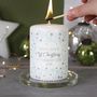 Personalised First Christmas New Home Snowflake Candle, thumbnail 1 of 8