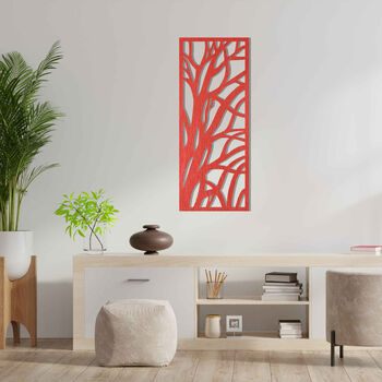 Abstract Wooden Tree Panel Set Modern Wall Decoration, 12 of 12