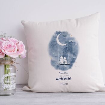 Personalised Couples Cushion With Your Message, 2 of 3