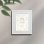 Personalised On The Day You Were Born Rainbow Framed Print, thumbnail 3 of 10