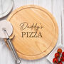 Personalised Name Large Round Wooden Pizza Board, thumbnail 2 of 3