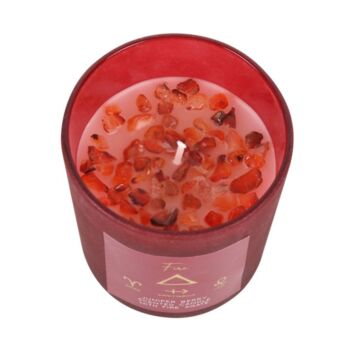 Fire Element Juniper Berry Crystal Chip Candle, 4 of 4