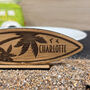 Oak Veneer Surfboard Place Name Setting Wedding Events, thumbnail 3 of 7