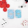 Personalised Wave Spot Uv Playing Cards In A Tin, thumbnail 4 of 8