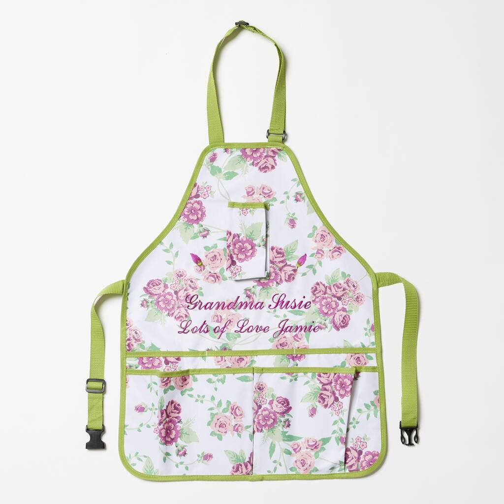 Personalised Gardening Apron, Tools And Gloves Set By Baby Fish