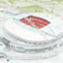 Wembley New Stadium Study Two Art Print, thumbnail 2 of 3