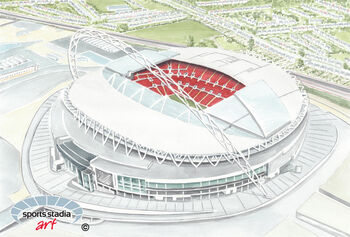 Wembley New Stadium Study Two Art Print, 2 of 3