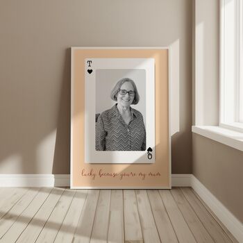 Personalised Playing Card Photo Print For Mum, 5 of 9