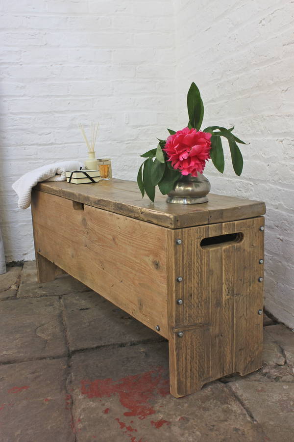 millar reclaimed scaffolding storage box and bench by urban grain