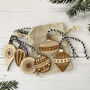 Mini Wooden Bauble Christmas Decorations, thumbnail 1 of 3