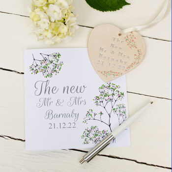Personalised The New Floral Wedding Card, 2 of 6