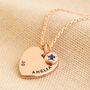 Personalised 30th Birthday Heart Birthstone Necklace, thumbnail 5 of 12