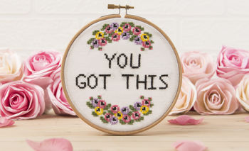 'You Got This' Cross Stitch Kit, 2 of 3