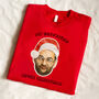 Personalised Cartoon Style Christmas Photo Jumper With Santa Hat, thumbnail 1 of 7