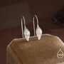 Calla Lily Flower Blossom With Fresh Water Pearls Necklace And Earrings In Sterling Silver, thumbnail 4 of 12