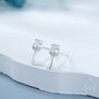 Extra Tiny Seed Pod Stud Earrings In Sterling Silver, thumbnail 1 of 12