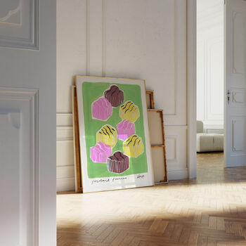Fondant Fancies Hand Painted Art Print, 2 of 6
