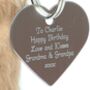 Highland Brown Cow Large Soft Toy, With Engraved Heart, thumbnail 3 of 5