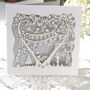 Silver Wedding Anniversary Laser Cut Card, thumbnail 2 of 5