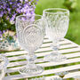 Set Of Four Baroque Glass Wine Goblets, thumbnail 1 of 9