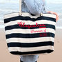 Personalised Staycation Striped Beach Bag, thumbnail 2 of 4