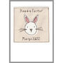 Personalised Rabbit New Baby Girl Or 1st Birthday Card, thumbnail 12 of 12