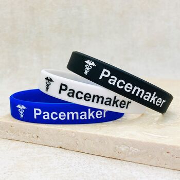 Pacemaker Silicone Medical Alert Wristband, 4 of 9