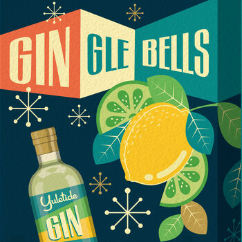 ‘Gin…Gle Bells’ Gin Lovers Christmas Card, 2 of 3