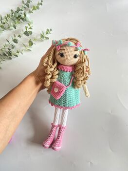 Stunning Handmade Doll With Curly Hair, 8 of 11