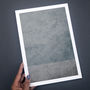 Two Toned Abstract Concrete Print – Blue And Grey, thumbnail 2 of 7