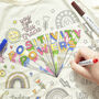 Positivity Powers Colour In Top With Fabric Pens, thumbnail 2 of 8