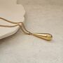Waterdrop Necklace Gold, thumbnail 2 of 7