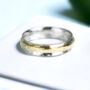 Personalised Slim Brass Spinner Ring In Sterling Silver, thumbnail 4 of 12