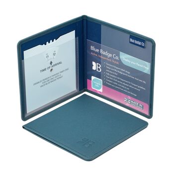 Eco Friendly Disabled Blue Badge Parking Permit Wallet Made From Recycled Bottles In Peacock, 7 of 7