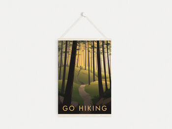 Go Hiking Travel Poster Art Print, 6 of 8