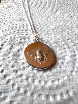 Personalised Sterling Silver Busy Bee Necklace, 8 of 8
