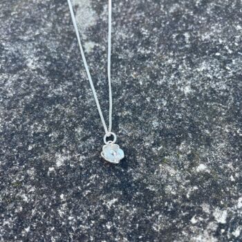 Petite Flower Pendant In Sterling Silver, 2 of 5