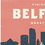 Personalised Belfast Marathon Print, Unframed, thumbnail 5 of 6