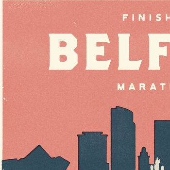 Personalised Belfast Marathon Print, Unframed, 5 of 6