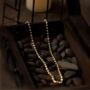 Gold And Silver Moon Cut Bead Chain Necklace For Men, thumbnail 2 of 7