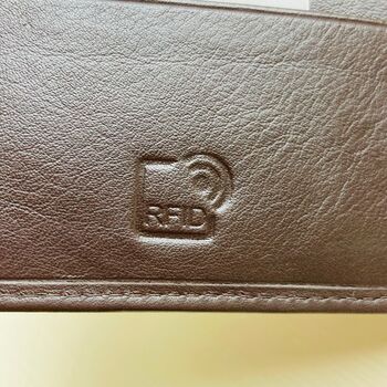 Slim Brown Leather Wallet ~ Rfid Protected, 4 of 7