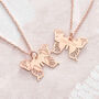 Personalised 18ct Rose Gold Plated Butterfly Pendant, thumbnail 1 of 4