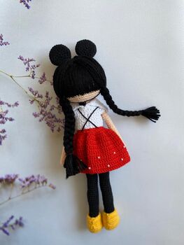 Handmade Crochet Doll, Natural Toys For Kids, 9 of 11