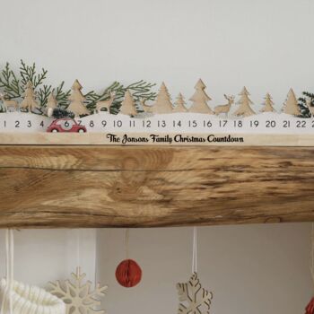 Personalised Wooden Reusable Christmas Advent Calendar, 5 of 6