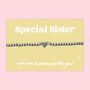 Special Sister Heart Charm Stretch Bracelet, Stainless Steel, thumbnail 1 of 4