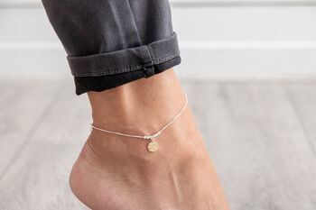 Sterling Silver Sun Anklet, 2 of 3