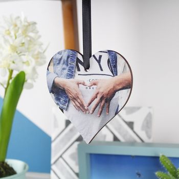 Mum To Be Photo Heart Decoration, 4 of 12