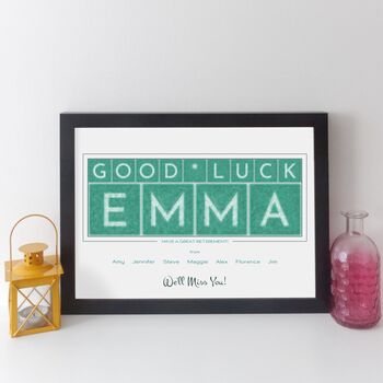 Personalised Retirement Print With Names, 2 of 12
